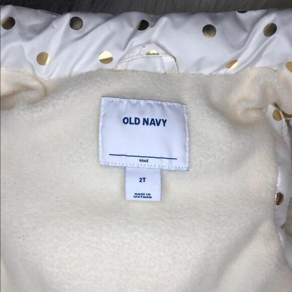 Old Navy Toddler Polka Dot Puffer Vest size 2T - Picture 4 of 5